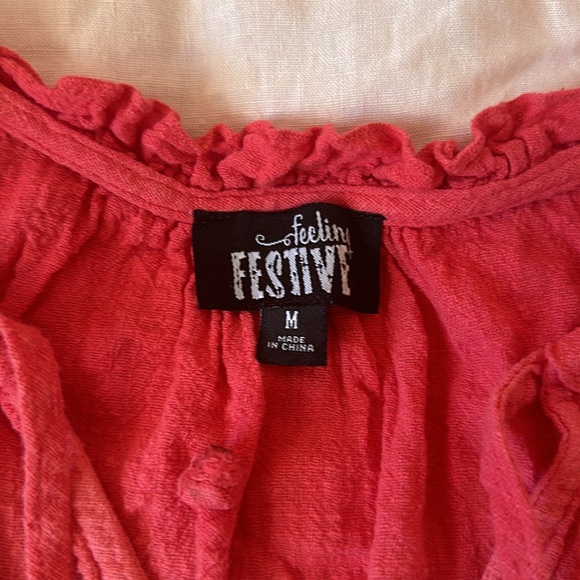 Feeing Festive TriColor Blouse - Picture 3 of 4